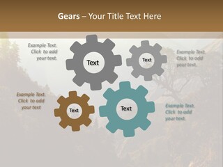 A Picture Of A Mountain Range With Trees In The Foreground PowerPoint Template