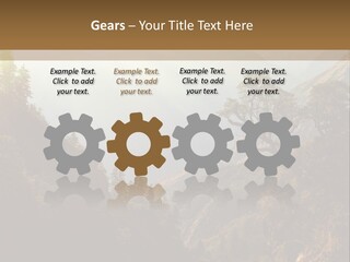 A Picture Of A Mountain Range With Trees In The Foreground PowerPoint Template