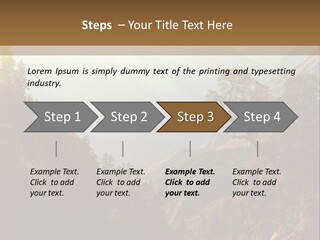 A Picture Of A Mountain Range With Trees In The Foreground PowerPoint Template