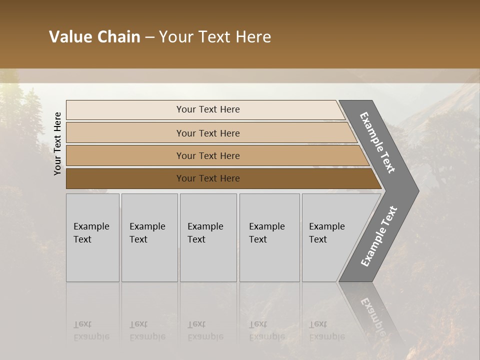 A Picture Of A Mountain Range With Trees In The Foreground PowerPoint Template