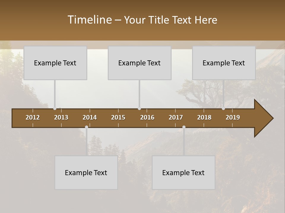 A Picture Of A Mountain Range With Trees In The Foreground PowerPoint Template