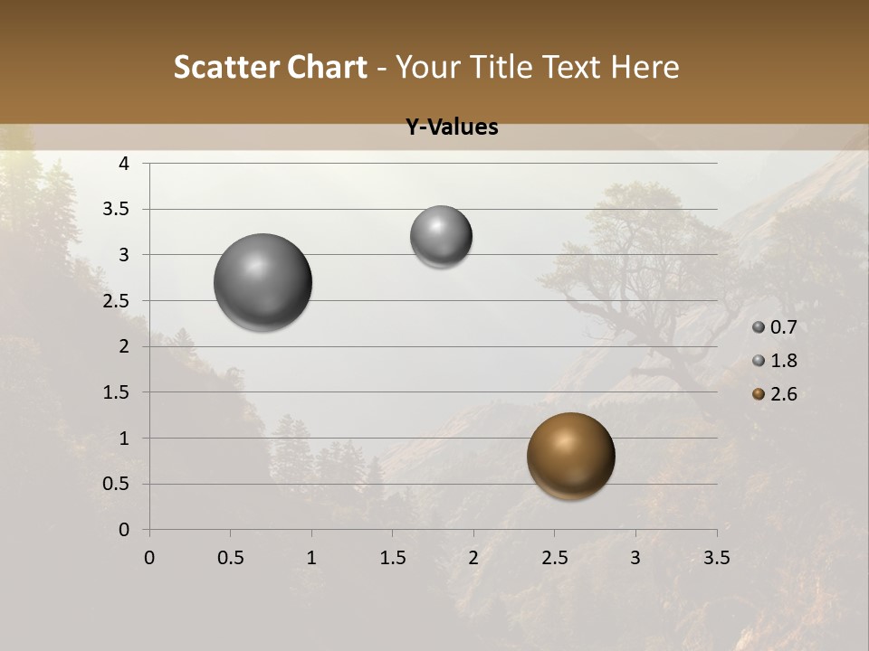 A Picture Of A Mountain Range With Trees In The Foreground PowerPoint Template