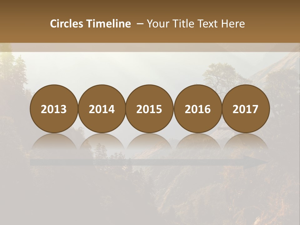 A Picture Of A Mountain Range With Trees In The Foreground PowerPoint Template