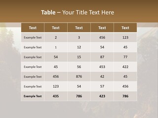 A Picture Of A Mountain Range With Trees In The Foreground PowerPoint Template