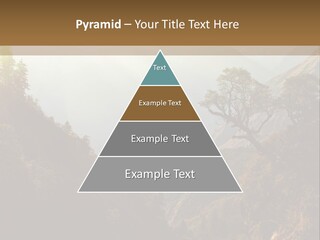A Picture Of A Mountain Range With Trees In The Foreground PowerPoint Template