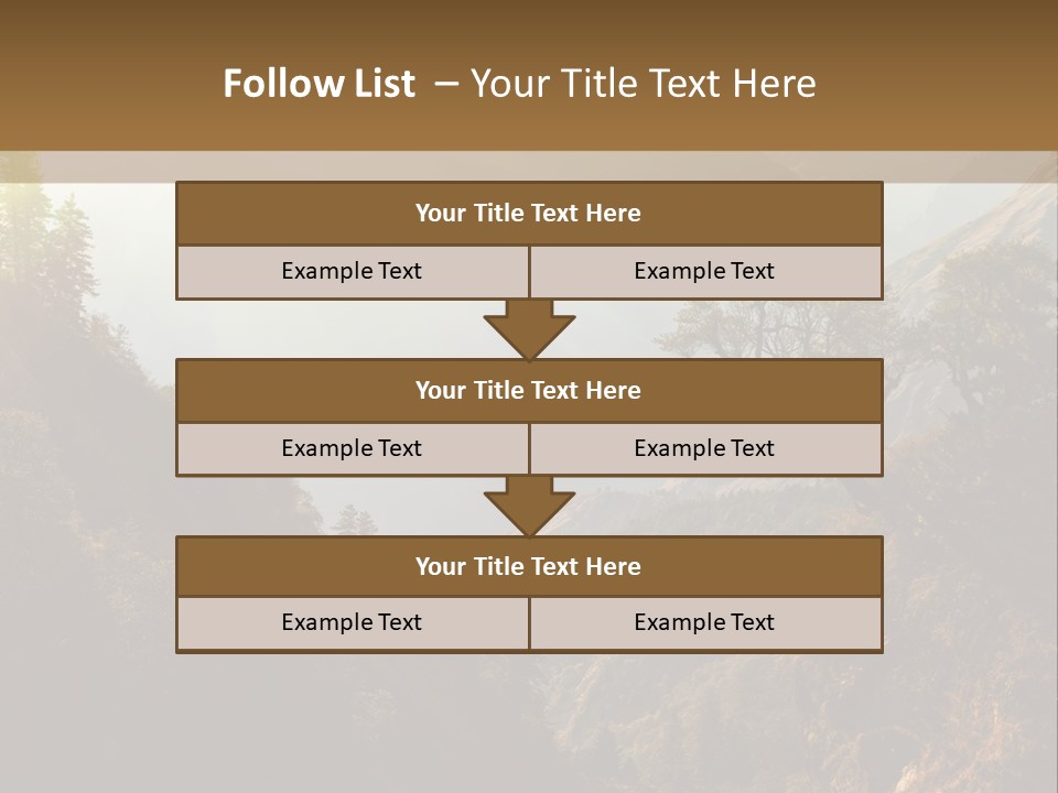 A Picture Of A Mountain Range With Trees In The Foreground PowerPoint Template