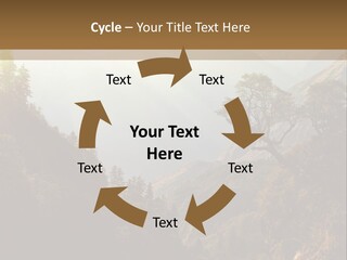 A Picture Of A Mountain Range With Trees In The Foreground PowerPoint Template