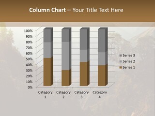 A Picture Of A Mountain Range With Trees In The Foreground PowerPoint Template