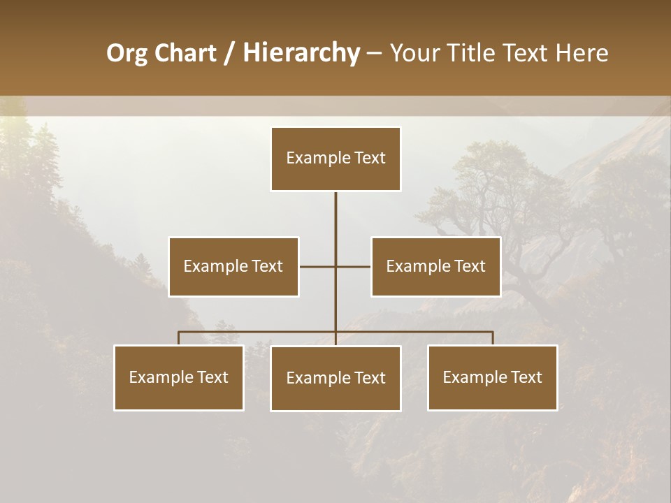 A Picture Of A Mountain Range With Trees In The Foreground PowerPoint Template