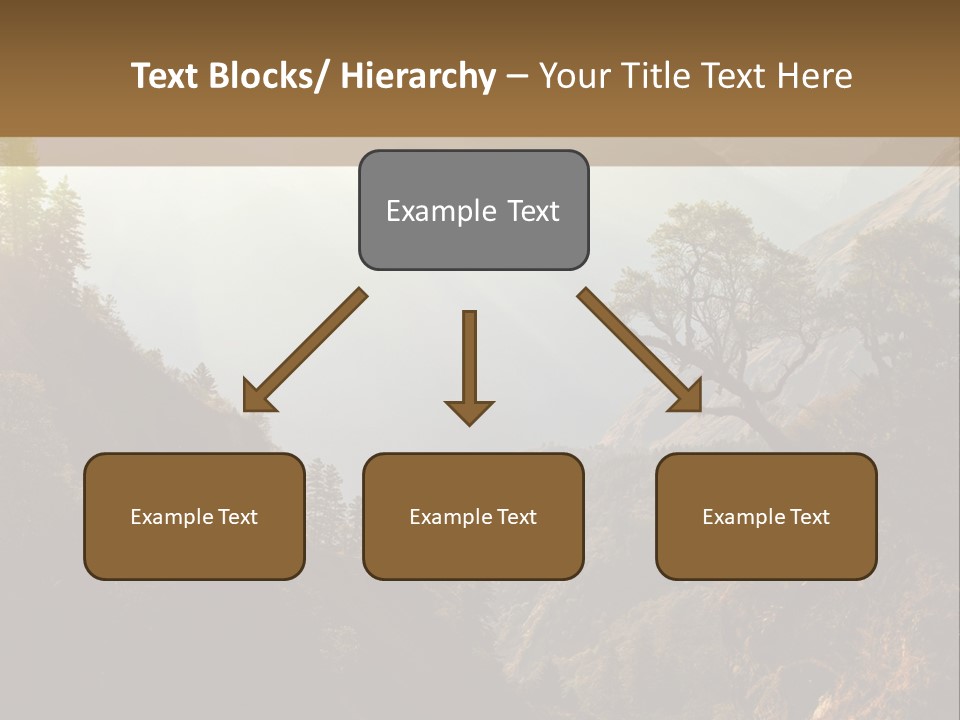 A Picture Of A Mountain Range With Trees In The Foreground PowerPoint Template