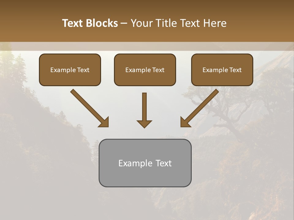 A Picture Of A Mountain Range With Trees In The Foreground PowerPoint Template