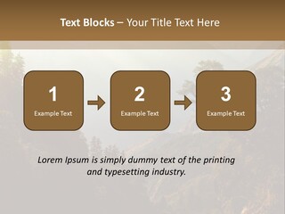 A Picture Of A Mountain Range With Trees In The Foreground PowerPoint Template