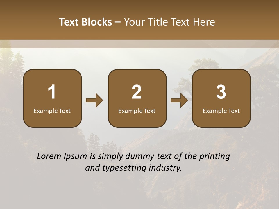 A Picture Of A Mountain Range With Trees In The Foreground PowerPoint Template