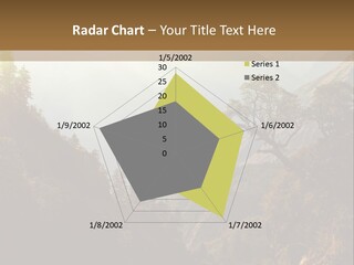 A Picture Of A Mountain Range With Trees In The Foreground PowerPoint Template