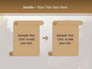A Picture Of A Mountain Range With Trees In The Foreground PowerPoint Template