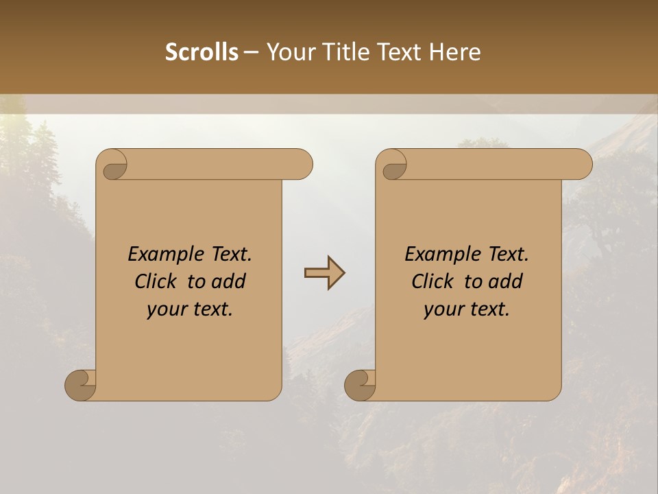 A Picture Of A Mountain Range With Trees In The Foreground PowerPoint Template