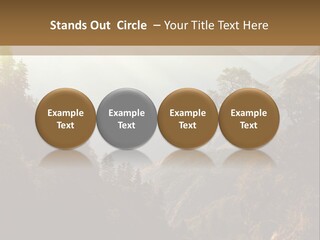 A Picture Of A Mountain Range With Trees In The Foreground PowerPoint Template
