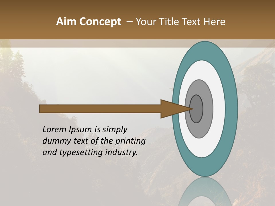 A Picture Of A Mountain Range With Trees In The Foreground PowerPoint Template