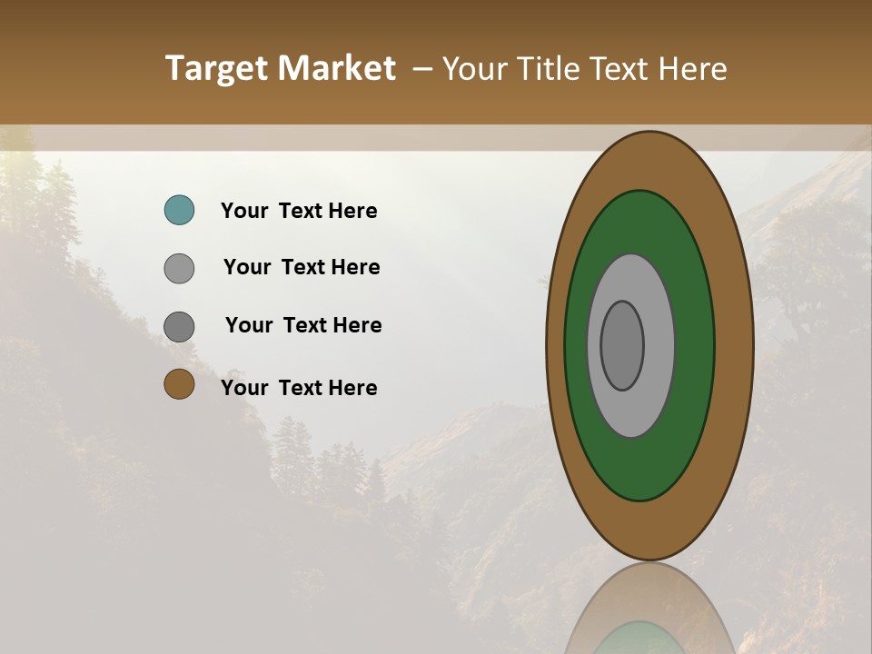 A Picture Of A Mountain Range With Trees In The Foreground PowerPoint Template