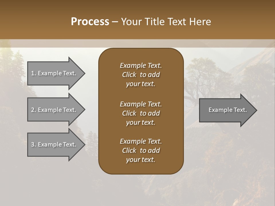 A Picture Of A Mountain Range With Trees In The Foreground PowerPoint Template