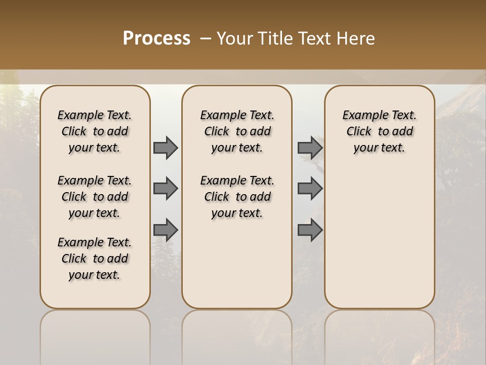 A Picture Of A Mountain Range With Trees In The Foreground PowerPoint Template