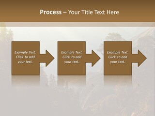 A Picture Of A Mountain Range With Trees In The Foreground PowerPoint Template