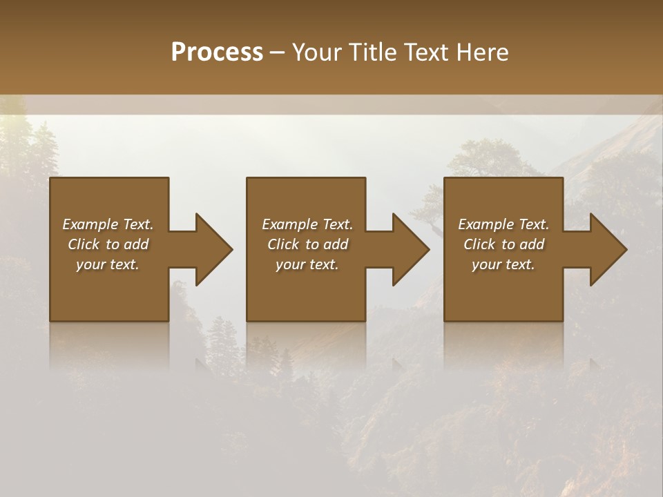 A Picture Of A Mountain Range With Trees In The Foreground PowerPoint Template