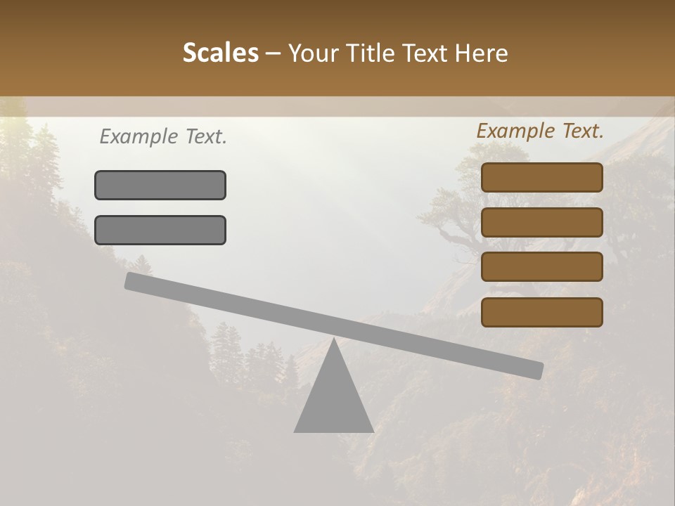 A Picture Of A Mountain Range With Trees In The Foreground PowerPoint Template