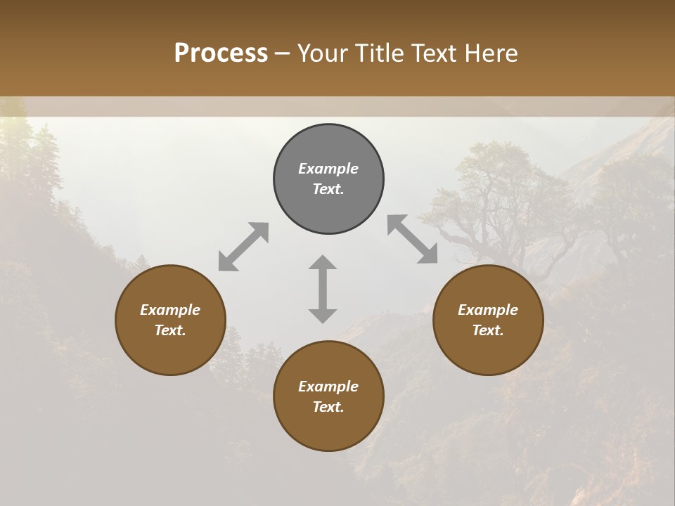 A Picture Of A Mountain Range With Trees In The Foreground PowerPoint Template