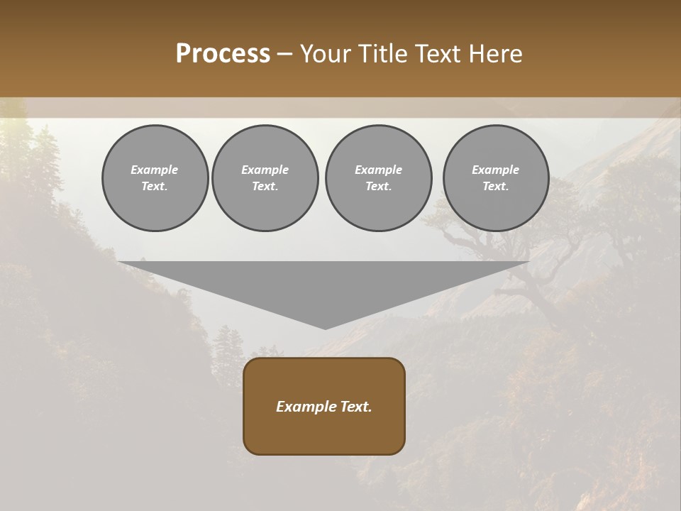 A Picture Of A Mountain Range With Trees In The Foreground PowerPoint Template