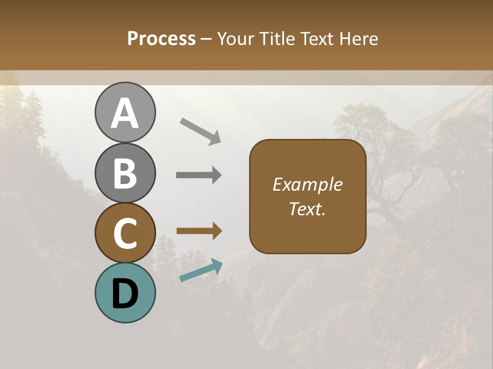 A Picture Of A Mountain Range With Trees In The Foreground PowerPoint Template