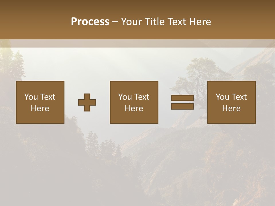 A Picture Of A Mountain Range With Trees In The Foreground PowerPoint Template