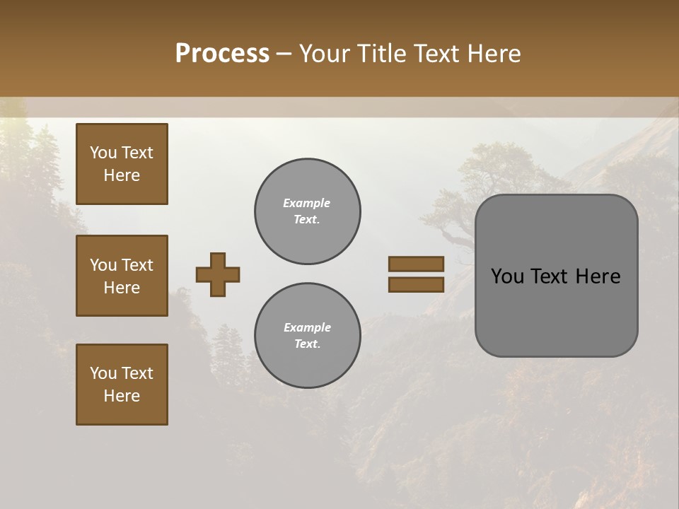 A Picture Of A Mountain Range With Trees In The Foreground PowerPoint Template