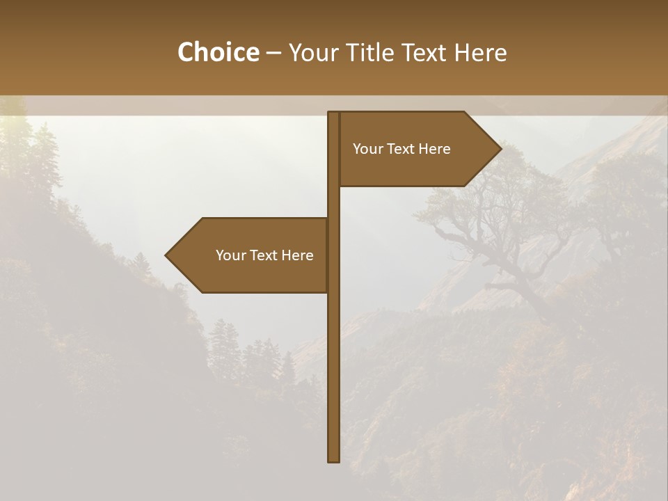 A Picture Of A Mountain Range With Trees In The Foreground PowerPoint Template
