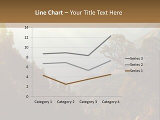 A Picture Of A Mountain Range With Trees In The Foreground PowerPoint Template