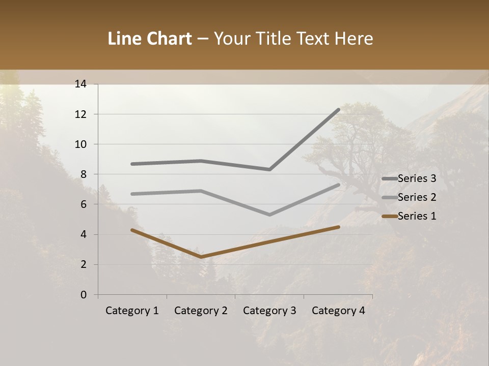 A Picture Of A Mountain Range With Trees In The Foreground PowerPoint Template