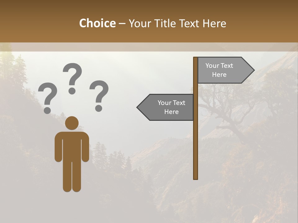 A Picture Of A Mountain Range With Trees In The Foreground PowerPoint Template