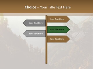 A Picture Of A Mountain Range With Trees In The Foreground PowerPoint Template
