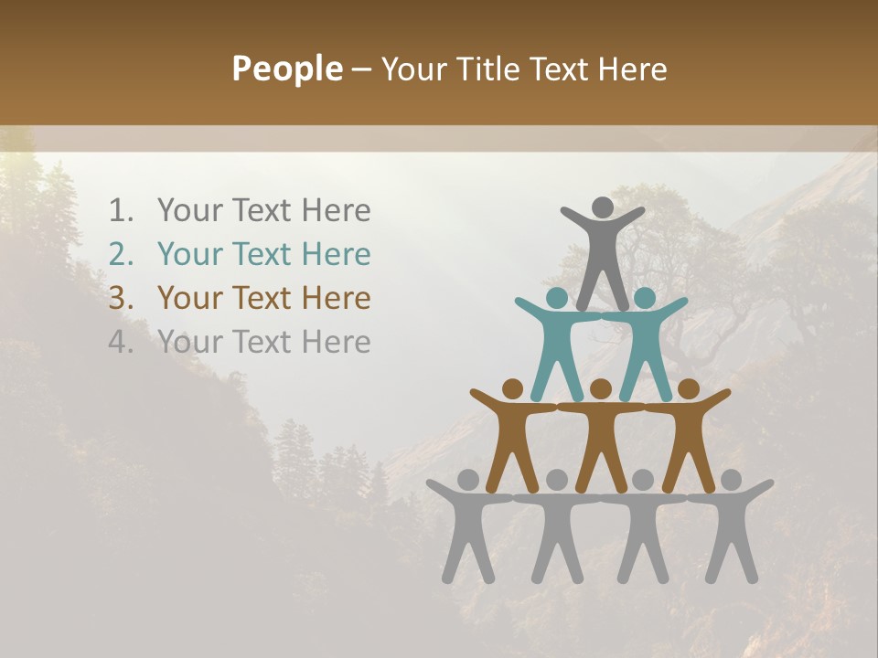 A Picture Of A Mountain Range With Trees In The Foreground PowerPoint Template