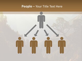 A Picture Of A Mountain Range With Trees In The Foreground PowerPoint Template