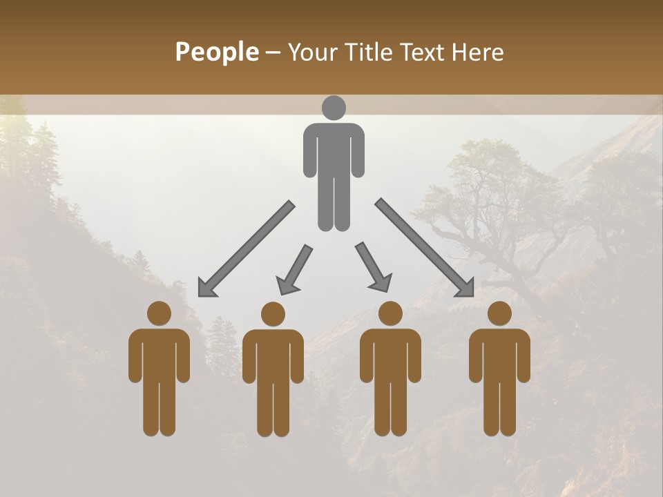 A Picture Of A Mountain Range With Trees In The Foreground PowerPoint Template