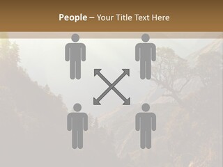 A Picture Of A Mountain Range With Trees In The Foreground PowerPoint Template