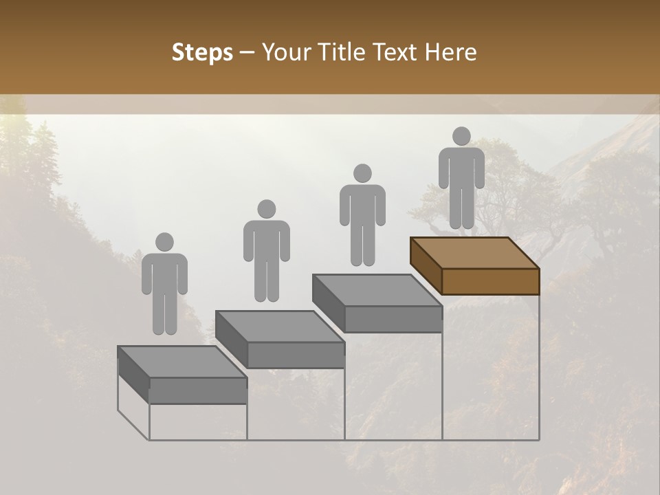 A Picture Of A Mountain Range With Trees In The Foreground PowerPoint Template