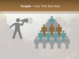 A Picture Of A Mountain Range With Trees In The Foreground PowerPoint Template