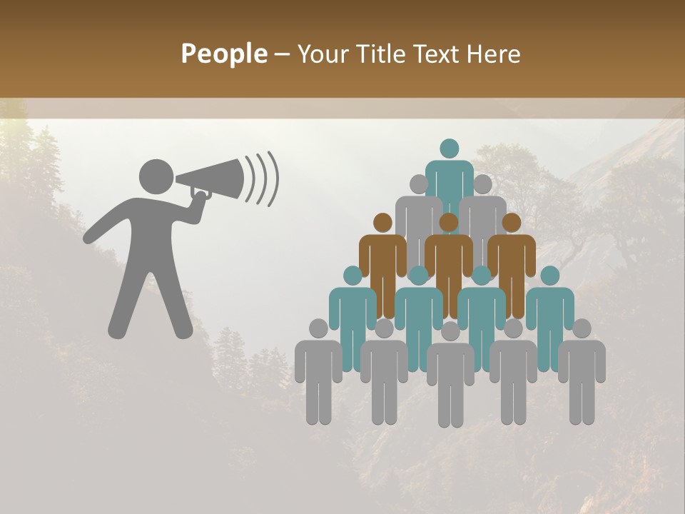 A Picture Of A Mountain Range With Trees In The Foreground PowerPoint Template
