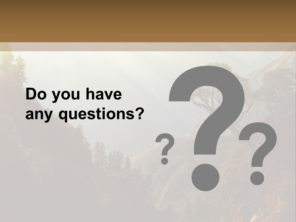 A Picture Of A Mountain Range With Trees In The Foreground PowerPoint Template