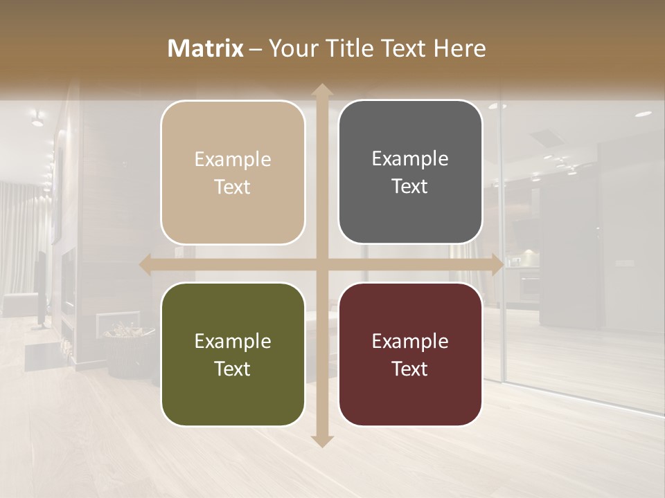 A Room With A Mirror And A Bench In It PowerPoint Template