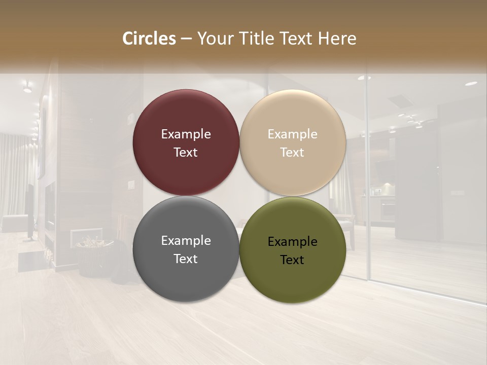 A Room With A Mirror And A Bench In It PowerPoint Template