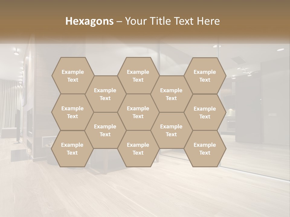 A Room With A Mirror And A Bench In It PowerPoint Template