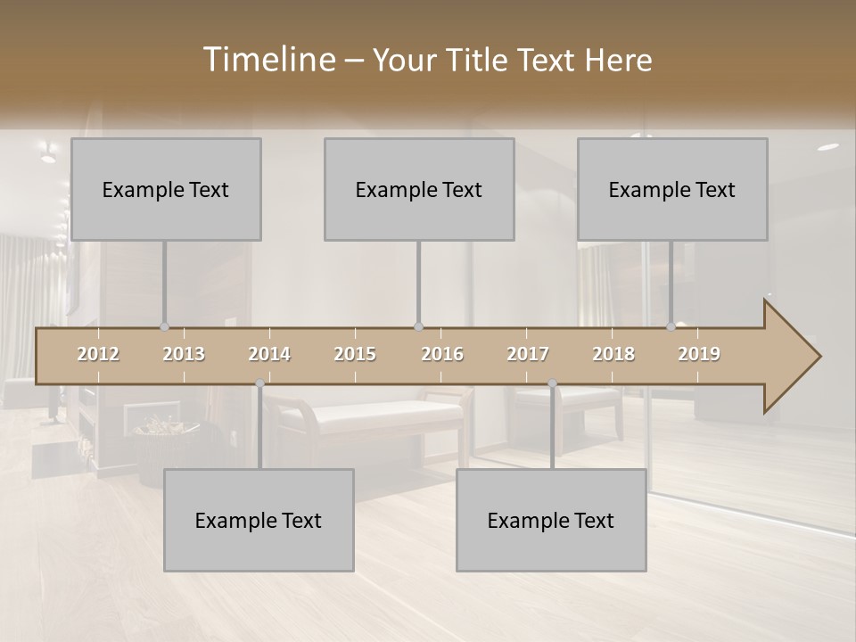 A Room With A Mirror And A Bench In It PowerPoint Template